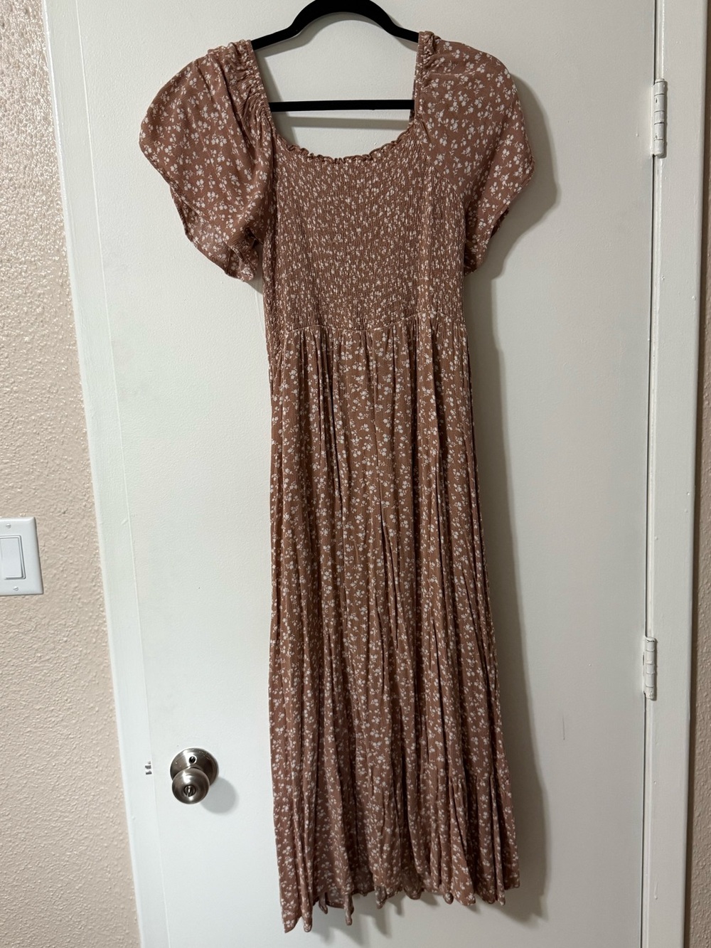 Pink Blush Maternity Floral Smocked Midi Dress